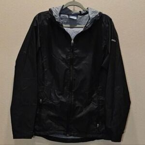 Columbia Women's Black Hooded Windbreaker Jacket Size L